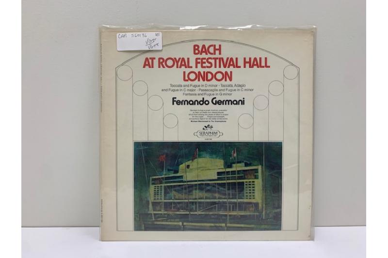 Fernando Germani Bach at Royal Festival Hall London Record