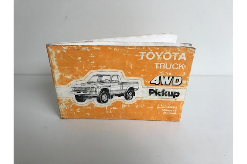 1983 Toyota Truck Owner's Manual