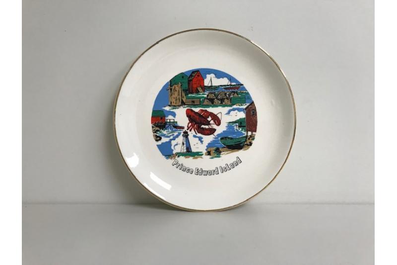 Vintage Prince Edward Island Lobster Plate (22K Gold)