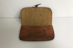 Small Vintage Leather Knit Purse