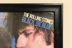 Vintage Framed Rolling Stones Black and Blue Tour Poster