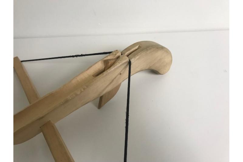 Handmade Wooden Marble-Shooter Crossbow