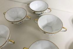 MZ Altrohlau CMR Czechoslovokia Golden Pheasant Octagon China Tea Set