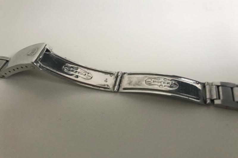 Genuine Rolex Oyster Steel Folded BRACELET 7835, 19mm Ends 2/1972