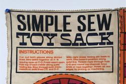 Vintage 'Simple Sew' Toy Sack Wall Hanger (Large)