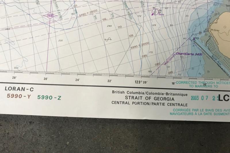 Strait of Georgia Nautical / Topographic Map Poster