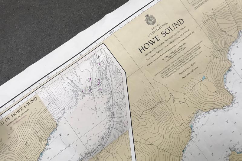 1972 Howe Sound Nautical / Topographic Map Poster