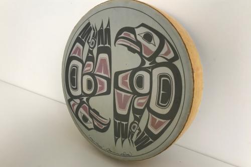 Clarence Wells Haida Native Northwest Coast 11” Hand Drum