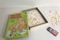 Rare Pink Panther Vintage Magic Rub Off Game Set
