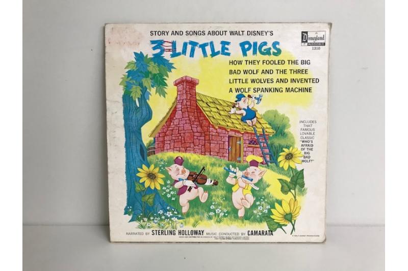 The Stories And Songs of Walt Disney's 3 Little Pigs By Sterling Holloway with Camarata | Vinyl Record