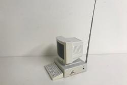 Vintage Novelty Miniature Radio, Shaped like a Desktop Computer PC