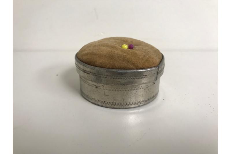 Vintage Pin Cushion, Silk Kit / Button Container