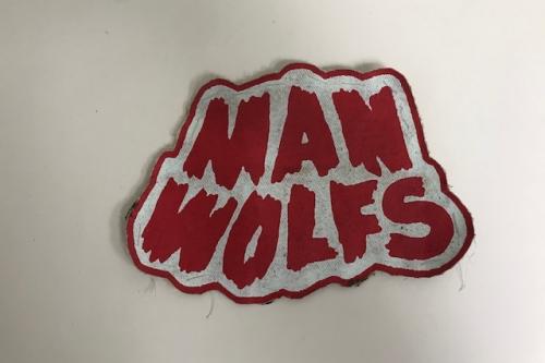 Man Wolfs Word Mark Vinyl Patch