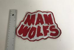 Man Wolfs Word Mark Vinyl Patch