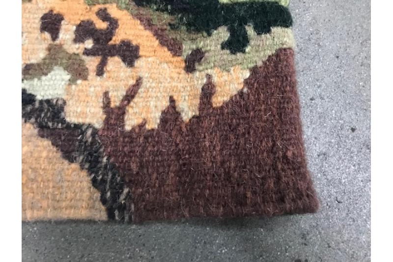 Incredible MCM Hand Knitted Woolen Rug Tapestry