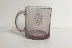 Vintage 1990's Starbucks Clear Purple Glass 10 oz Mug