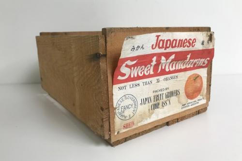 Vintage Wooded Japanese Sweet Mandarin Orange Box