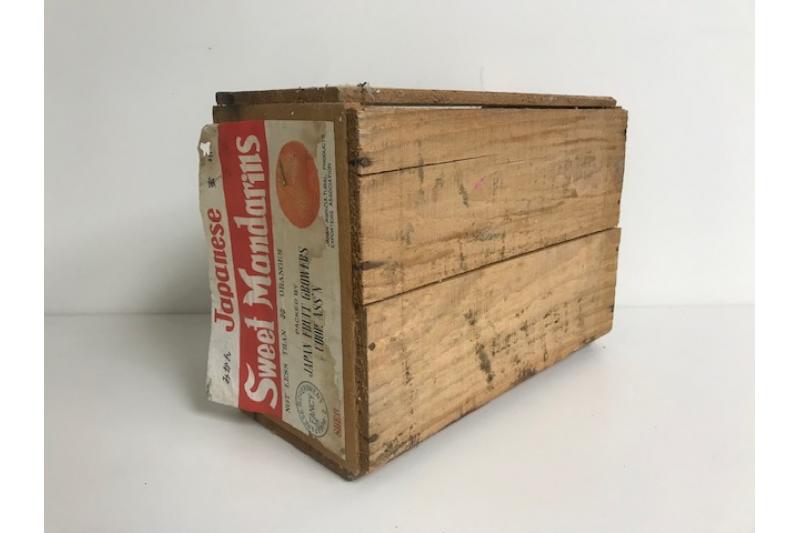Vintage Wooded Japanese Sweet Mandarin Orange Box