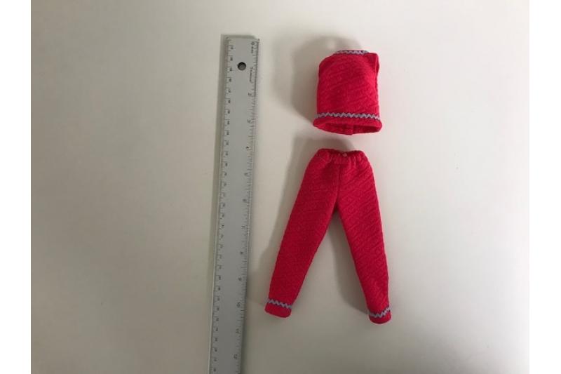 Vintage Barbie Red Top and Bottom Outfit
