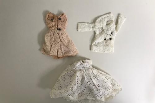 Vintage Barbie White and Pink Tops and Bottoms