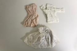 Vintage Barbie White and Pink Tops and Bottoms