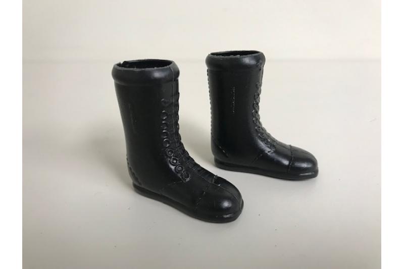 Vintage Barbie Black Rain Boots