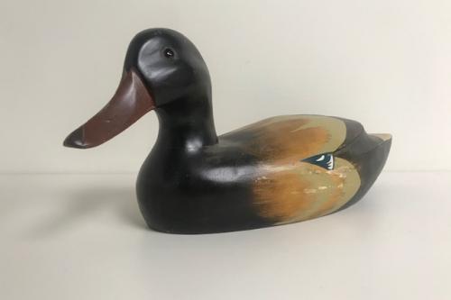 Handmade Brown Beak Mallard Duck Decoy | Display Piece