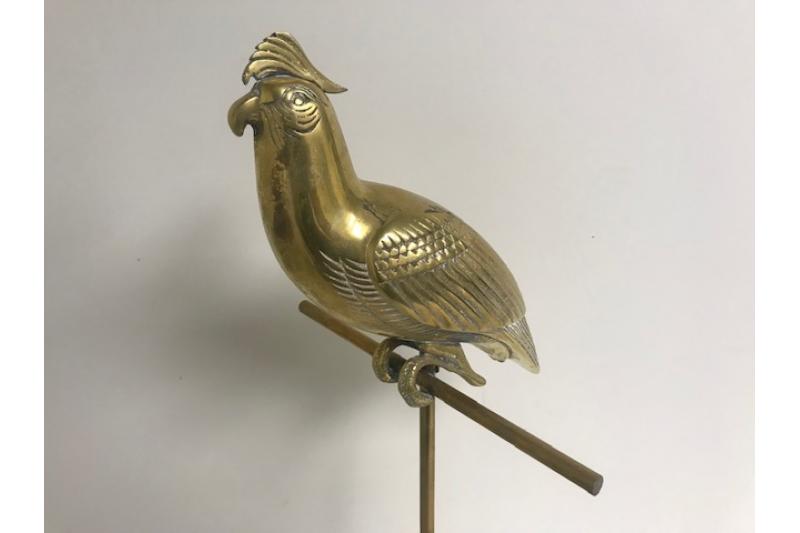 Vintage Brass Parrot | Display Piece