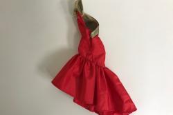 Vintage Barbie Gold and Red Dress