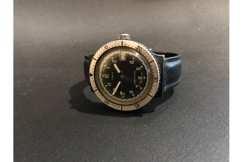 Very Rare 1978 Timex Military Dial Manual Wind Diver Watch