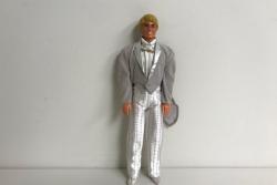 Vintage Barbie Ken Doll with White/Grey Suit