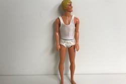 Vintage Barbie Ken Doll with White/Grey Suit