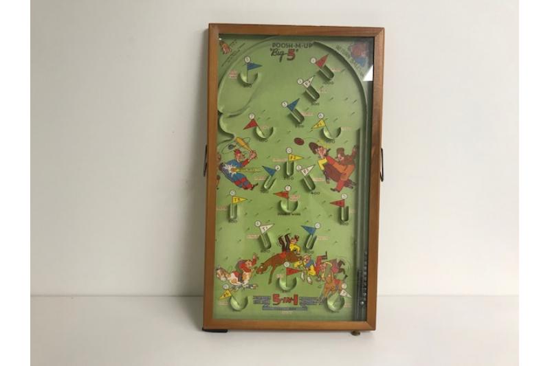 Vintage Poosh-M-Up Big-5 Pinball Game