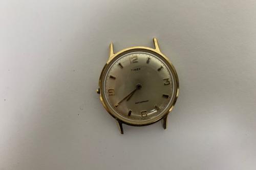 Gold Timex Water, Shock and Dustproof Watch Face (For Repair)