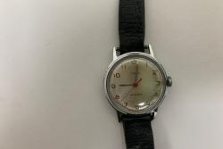 Silver Timex 1150 2469 Watch with Leather Band (For Repair)