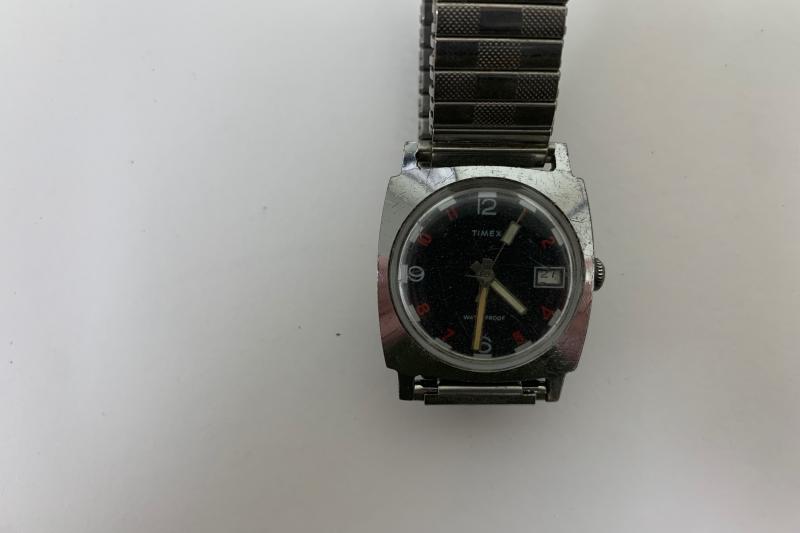 Timex Black Face Waterproof Silver Watch (For Repair)