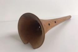 Hand Carved Wooden Flute Recorder - Small Crack