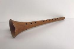 Hand Carved Wooden Flute Recorder - Small Crack